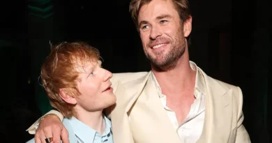 Chris Hemsworth Learns to Play Drums at Ed Sheeran Concert