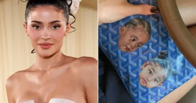 Kylie Jenner Shows Off Custom Purse Adorned with Daughter Stormi and Son Aire’s Faces