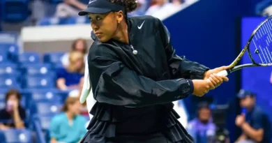 Naomi Osaka and Her Black Ruffled Nike Outfit Make Waves at US Open Before Second-Round Loss