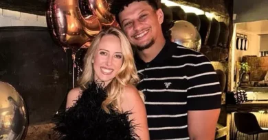 Pregnant Brittany Mahomes Rocks Feather Crop Top Alongside Husband Patrick Dressed in a ,550 Prada Polo