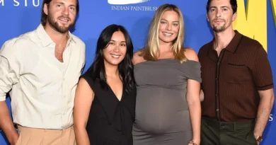 Pregnant Margot Robbie Wears Gray Full-Length Gown on First Red Carpet Appearance Since Baby News