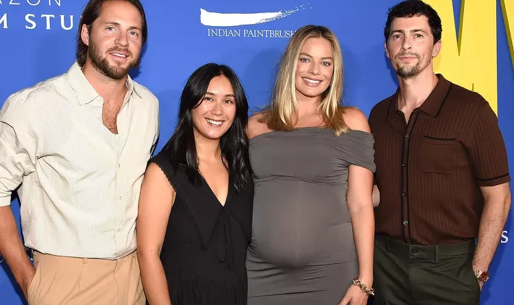 Pregnant Margot Robbie Wears Gray Full-Length Gown on First Red Carpet Appearance Since Baby News